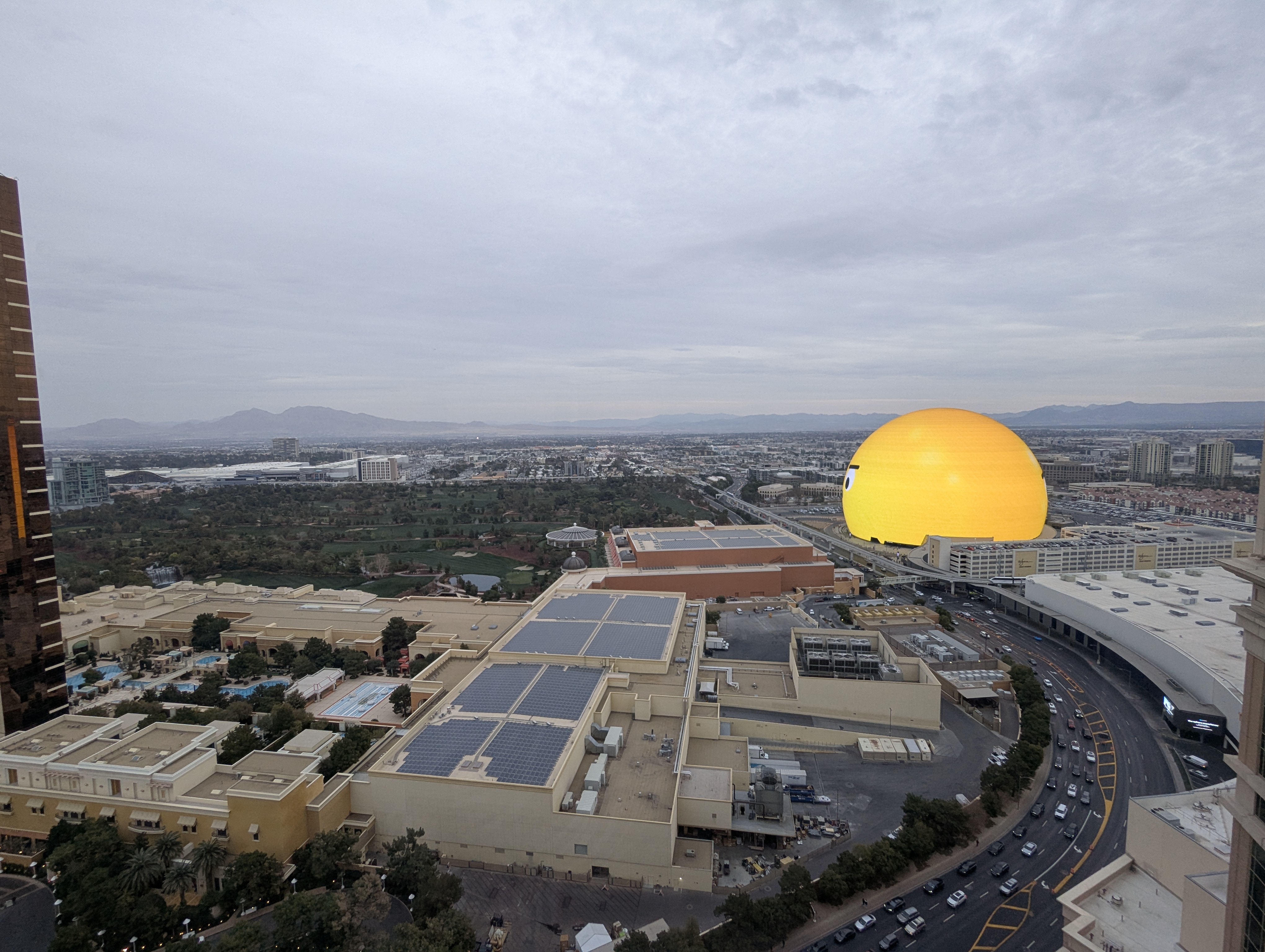 Las Vegas, The Sphere as seen from The Venetian